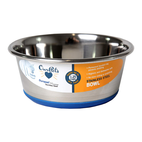 Our Pets Premium Dog Bowl Stainless Steel Silver 0.75 Pint