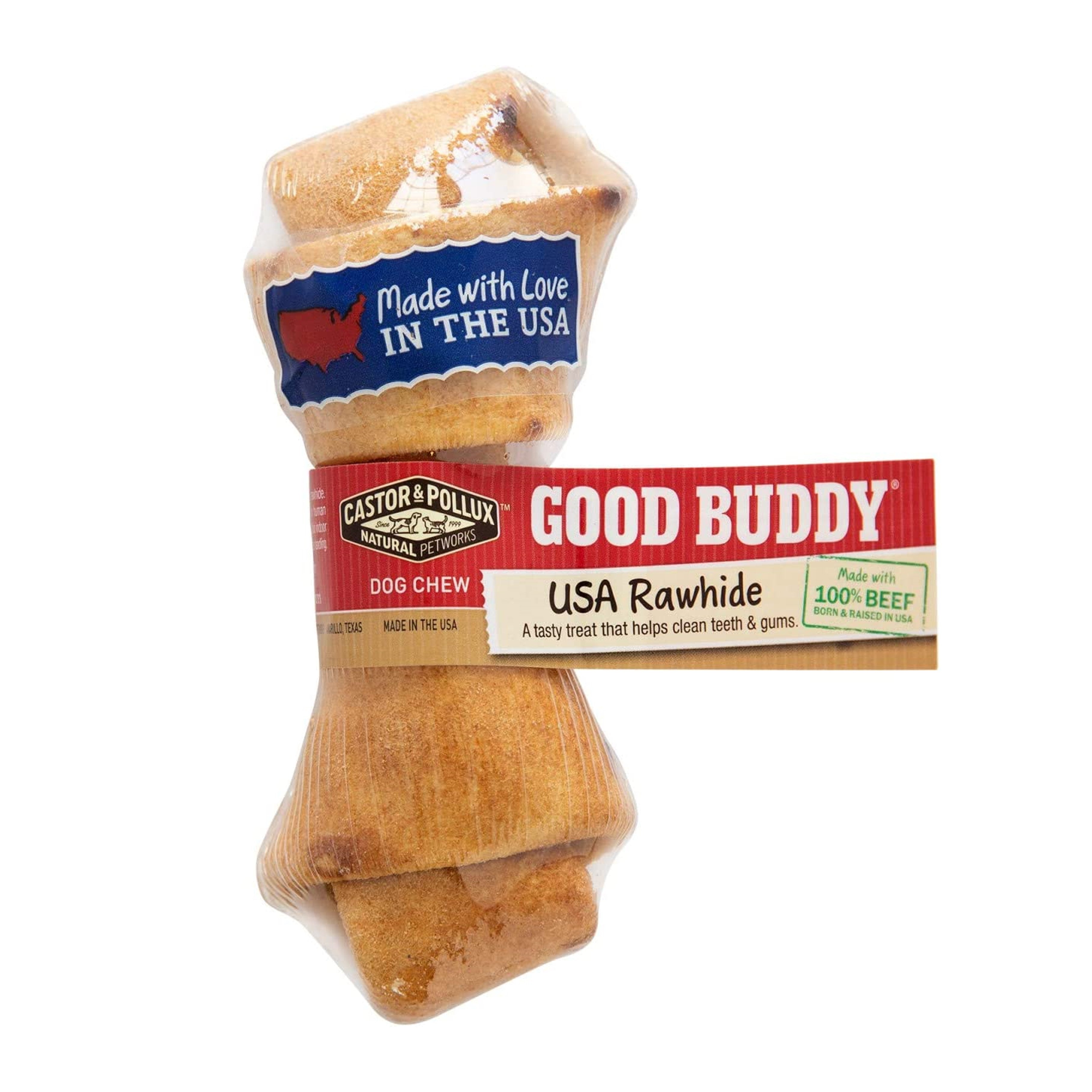 Castor Pollux Treat Good Buddy Rawhide Bone Chicken 4 5inches