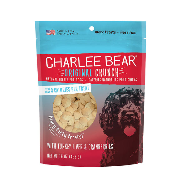 Charlee Bear Original Crunch Turkey Liver & Cranberry Dog Treats 453g