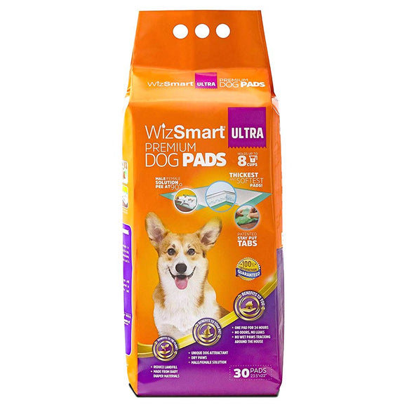 WizSmart Ultra Absorbent Dog Pad 23.5x22in 30ct