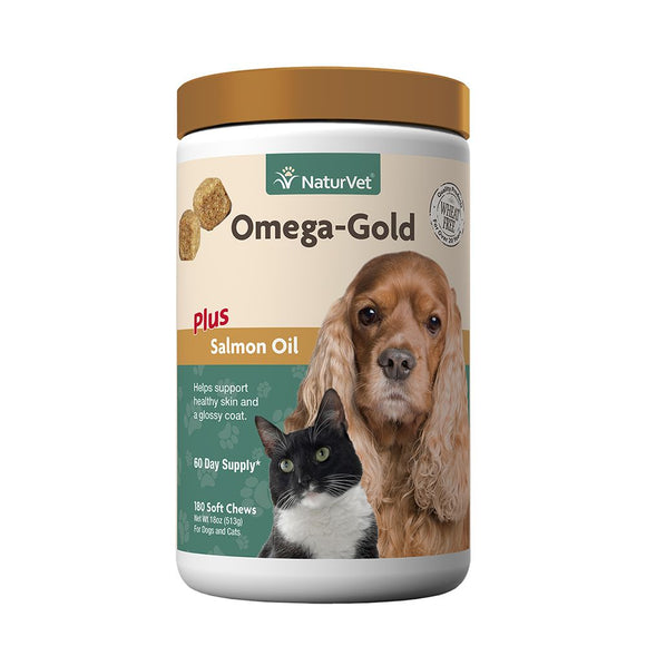 Naturvet Omega-Gold and Salmon Oil 180 Chews