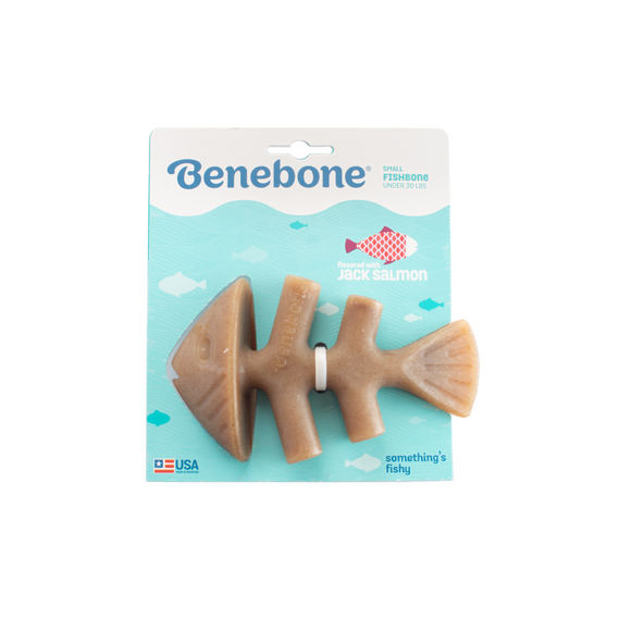 Benebone Toy Fishbone Salmon Small