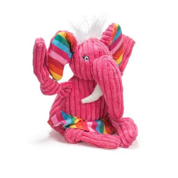 Hugglehounds Wee Rainbow Elephant Knottie Toy