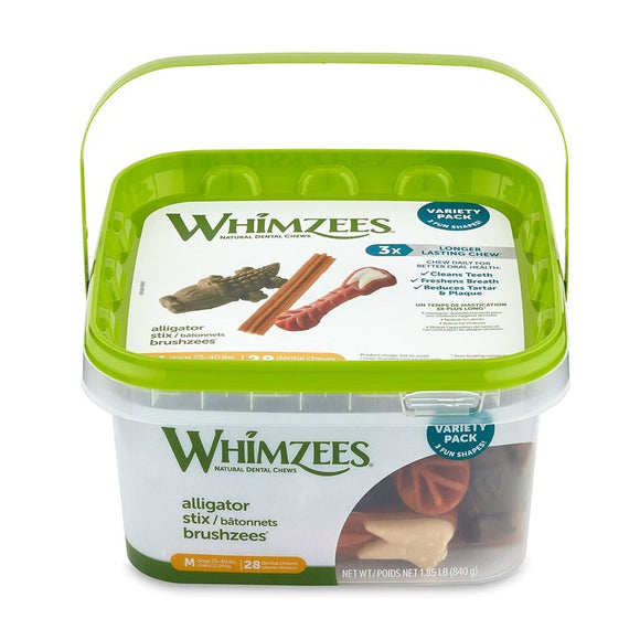 Whimzees Natural Dental Chews Variety Pack Small 56 Ct