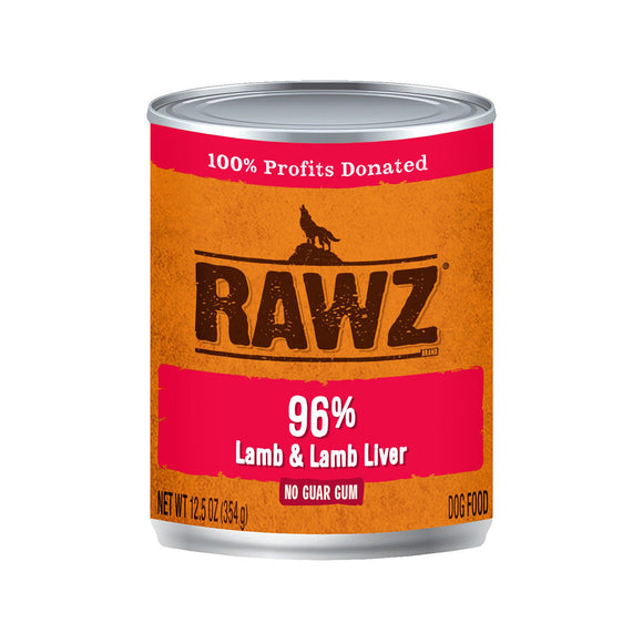 Rawz Dog Canned Food 96% Lamb & Liver 354g