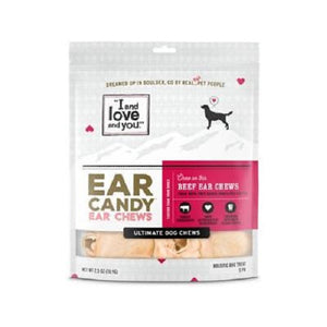 I and Love and You Dog Treats Ear Candy Beef 5 Ct