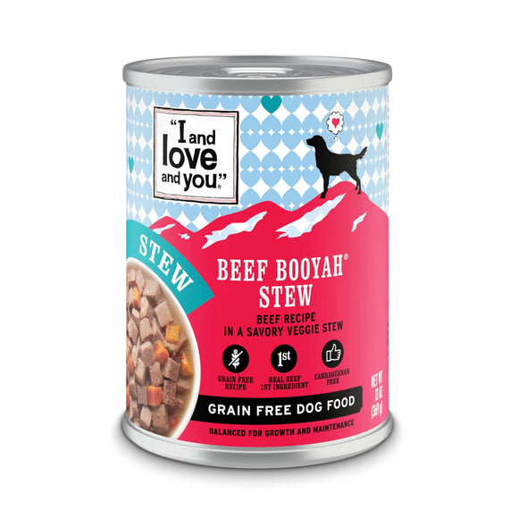 I and Love and You Dog Canned Food Grain-free Beef Booyah Stew 13 oz