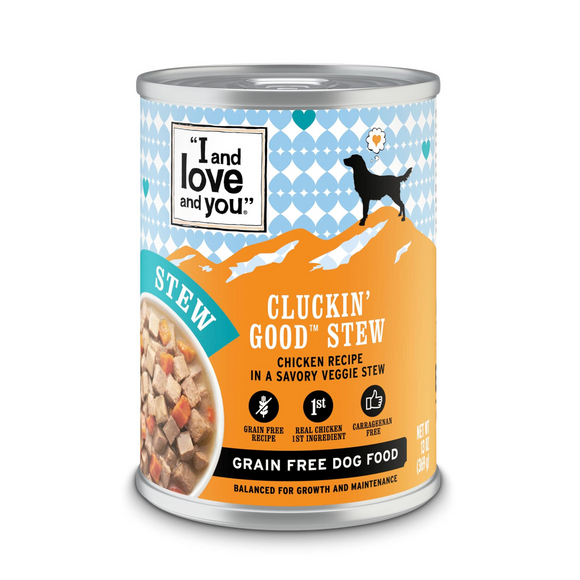 I and Love and You Dog Canned Food Grain-free Cluckin' Good Stew 13 oz