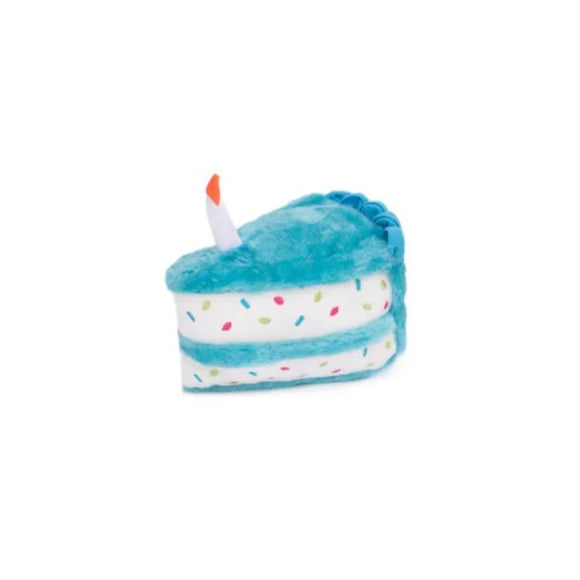 Zippy Paws Toy Birthday Cake Blue Medium