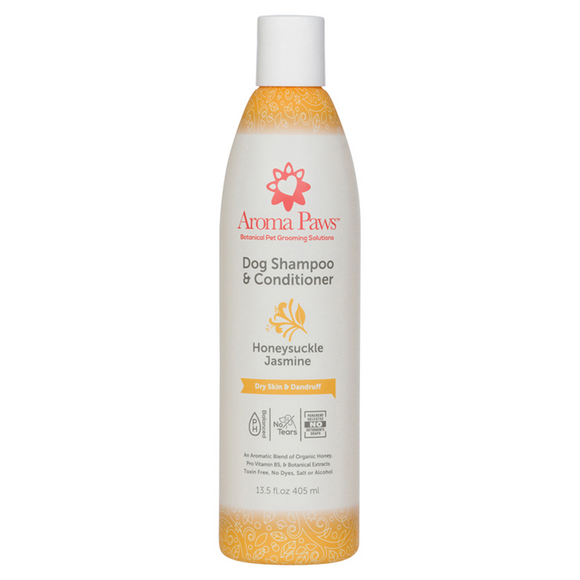 Aroma Paws Shampoo Dry Skin & Dandruff Honeysuckle Jasmine 405ml