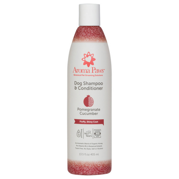 Aroma Paws Fluffy Shiny Coat Shampoo Pomegranate Cucumber 405ml