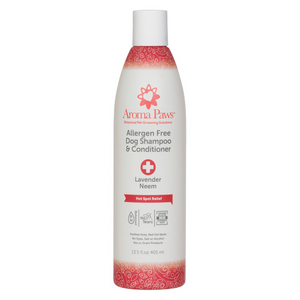 Aroma Paws Hot Spot Relief Shampoo Allergen Free Lavender Neem 405ml