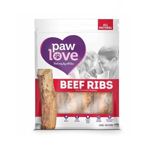 Paw Love Dog Treats Beef Ribs 6 Ct