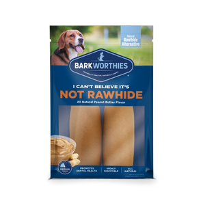Barkworthies I Can't Believe It's Not Rawhide Small Peanut Butter Rolls 2-pc