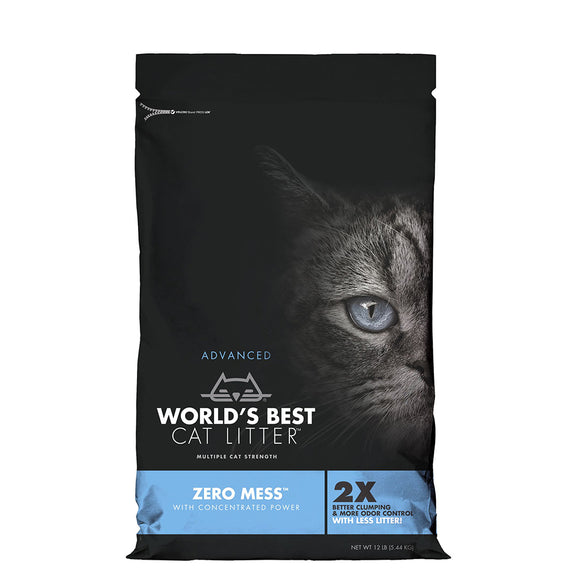 World's Best Cat Litter Advanced Zero Mess Cat Litter Clumping 12 lbs