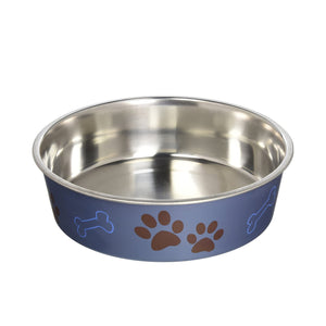 Loving Pets Bowl Metallic Blueberry Medium