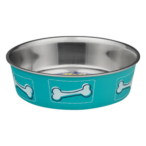 Loving Pets Dog Bowl Bone Aqua Sea Medium