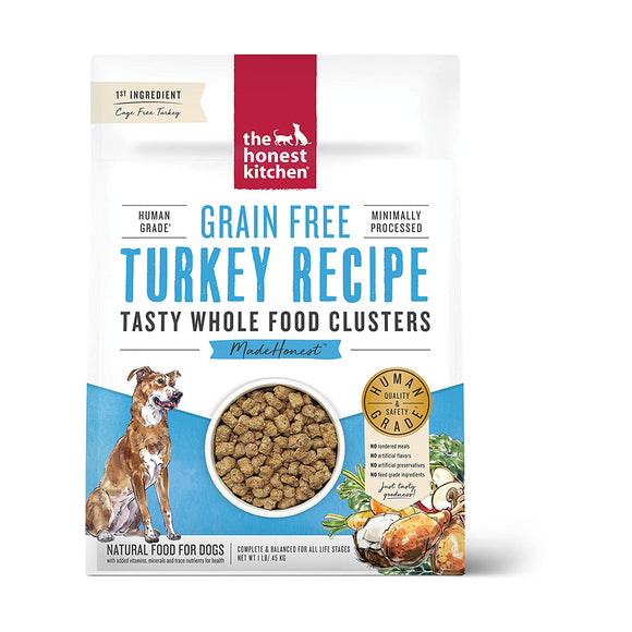 The Honest Kitchen Grain-Free Turkey Whole Food Clusters Dry Dog Food 1lb