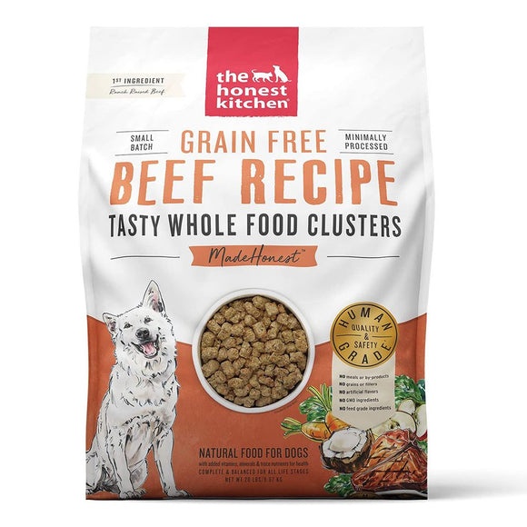 The Honest Kitchen Dry Dog Food Whole Food Clusters Grain-free Beef Recipe 20 Lbs