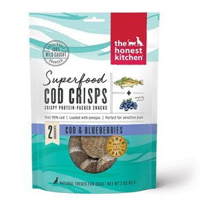 The Honest Kitchen Dog Treat Cod Crisps Blueberry 85g