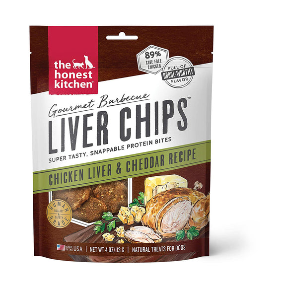 The Honest Kitchen Dog Treat Liver Chips Chicken Liver Cheddar 113g