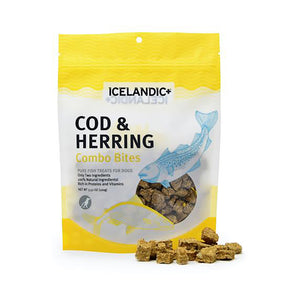 Icelandic+ Dog Treat Combo Bites Cod and Herring 3.52 0z
