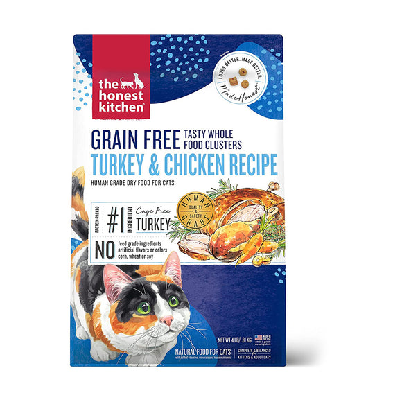 The Honest Kitchen Tasty Whole Food Clusters Grain-free Turkey & Chicken Recipe Cat Food 1.8kg