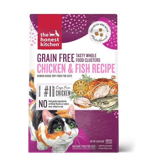 The Honest Kitchen Tasty Whole Food Clusters Grain-free Chicken & Fish Recipe Cat Food 1.8kg