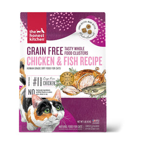 The Honest Kitchen Tasty Whole Food Clusters Grain-free Chicken & Fish Recipe Cat Food 453g