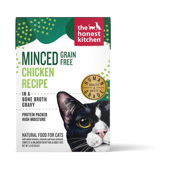 The Honest Kitchen Minced Grain-free Chicken Recipe in Broth Cat Food 155g
