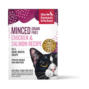 The Honest Kitchen Minced Grain-free Chicken & Salmon Recipe in Broth Cat Food 155g