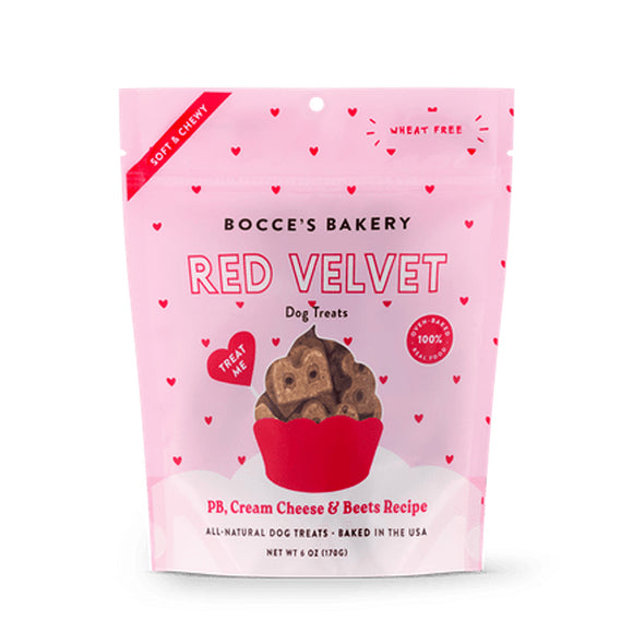 Bocce's Bakery Red Velvet Peanut Butter, Beets and Cream Cheese Dog Treats 170g