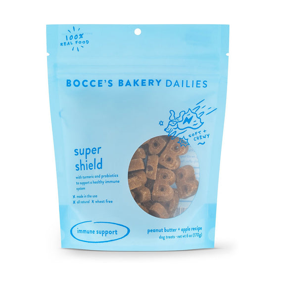 Bocce's Bakery Dailies Super Shield Immune Support Peanut Butter & Apple Dog Treats 170g