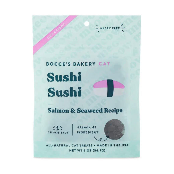 Bocce's Bakery Sushi Sushi Salmon & Seaweed Recipe Cat Treats 56.7g