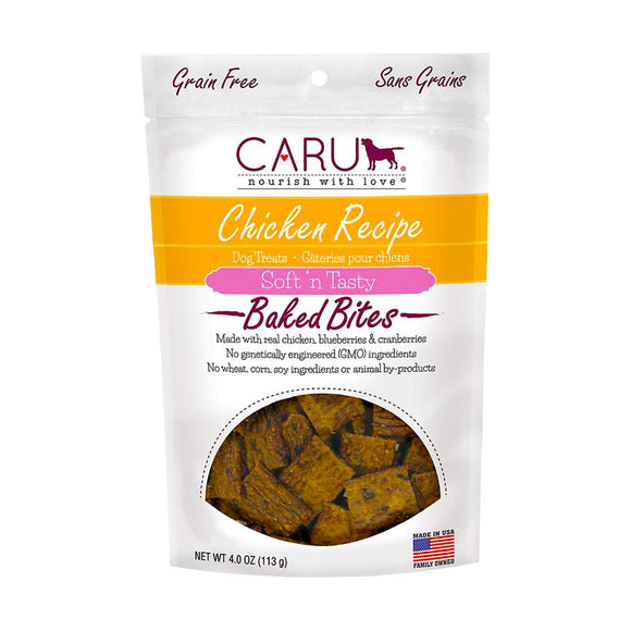 Caru Chicken Recipe Soft & Tasty Baked Bites Dog Treats 113g
