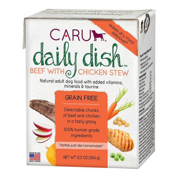 Caru Daily Dish Beef with Chicken Stew Grain-Free Wet Dog Food 354g
