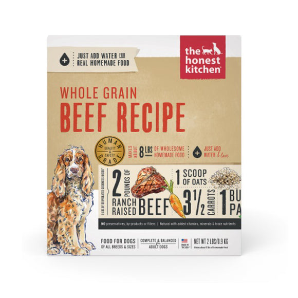 The Honest Kitchen Dry Dog Food Whole Grain Beef Recipe 0.9 KG