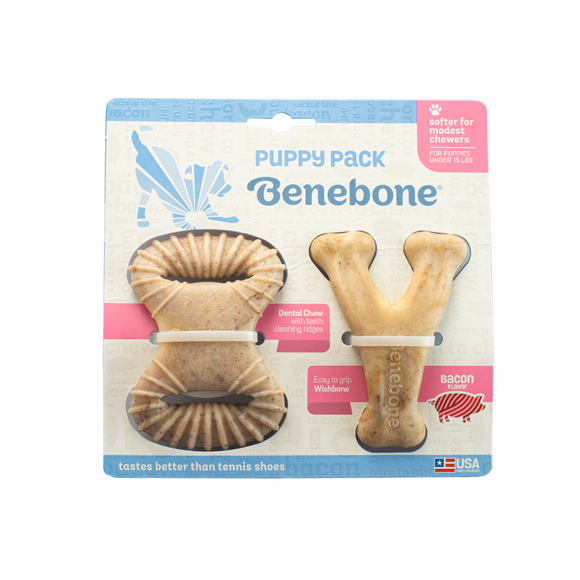 Benebone Toy Wishbone & Dental Puppy 2 Pack