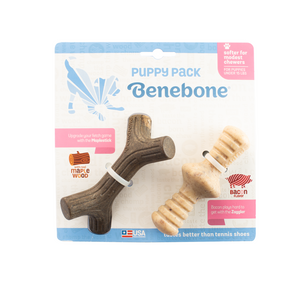 Benebone Toy Zaggler Bacon Puppy 2 Pack