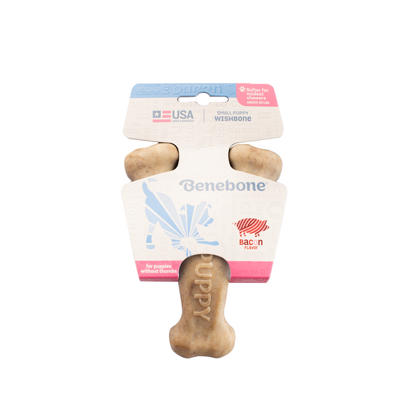 Benebone Toy Wishbone Bacon Puppy Small