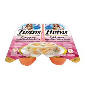 Inaba Twins Chicken with Vegetables & Salmon Dog Side Dish 35g