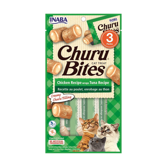 Inaba Churu Bites Chicken Recipe Wraps Tuna Recipe Cat Treat 30g