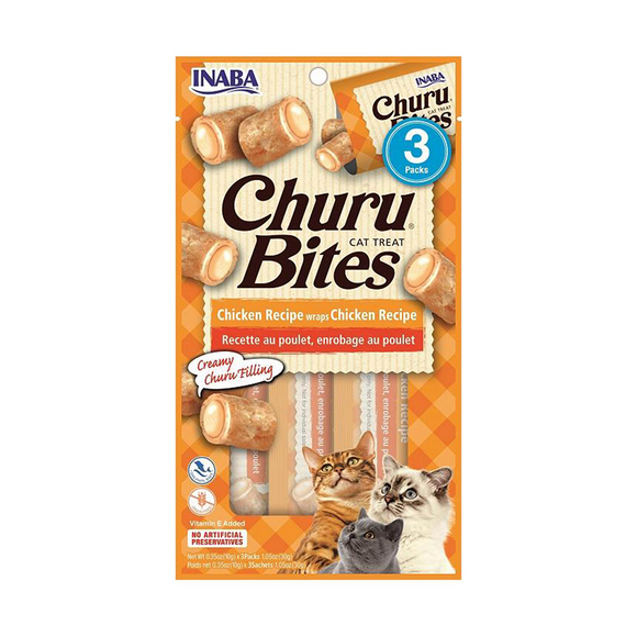Inaba Churu Bites Chicken Recipe Wraps Cat Treats 30g