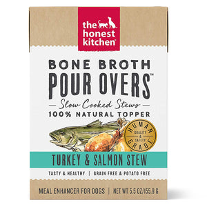 The Honest Kitchen Dog Treat Pour Overs Turkey & Salmon Broth 156g