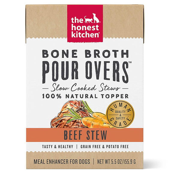 The Honest Kitchen Dog Treat Pour Overs Beef Broth 156g