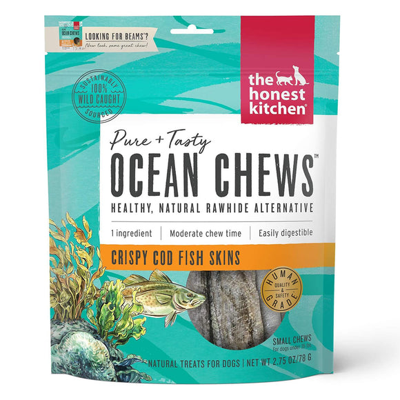 The Honest Kitchen Dog Treat Ocean Chews Cod Fish Skins 78g