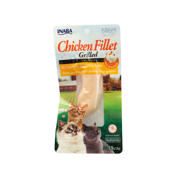 Inaba Grilled Chicken Fillet in Chicken Flavored Broth Cat Treat 25g