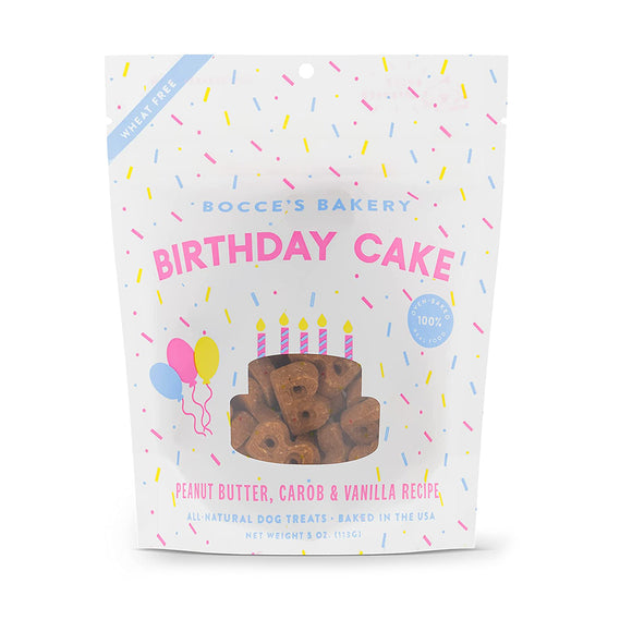 Bocce's Bakery Birthday Cake Peanut Butter,Carob & Vanilla Dog Treats 141g
