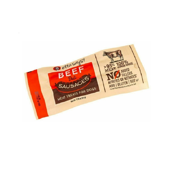 Etta Says! Beef Deli Sausages Meat Dog Treats 35g