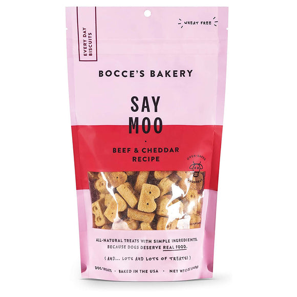Bocce's Dog Treats Everyday Say Moo 12 Oz